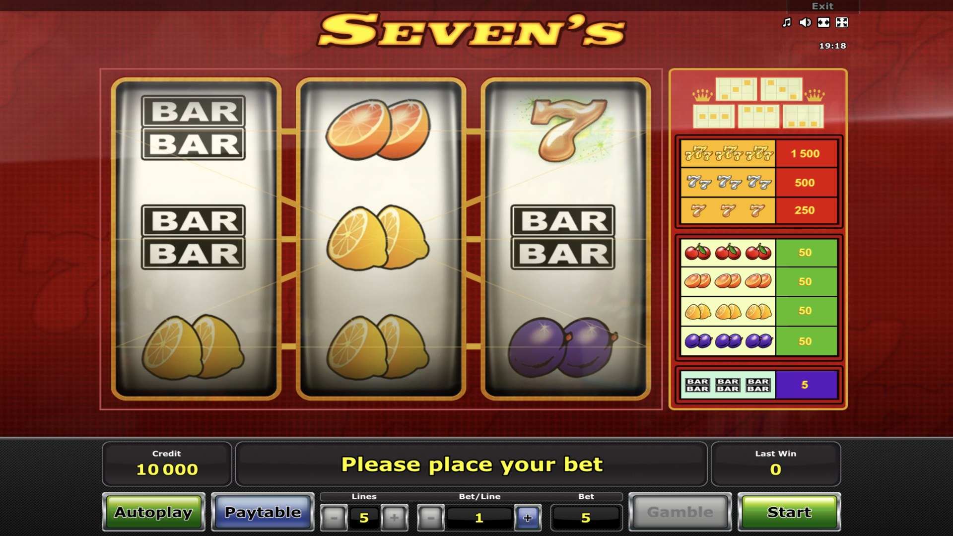 slot sevens sevens